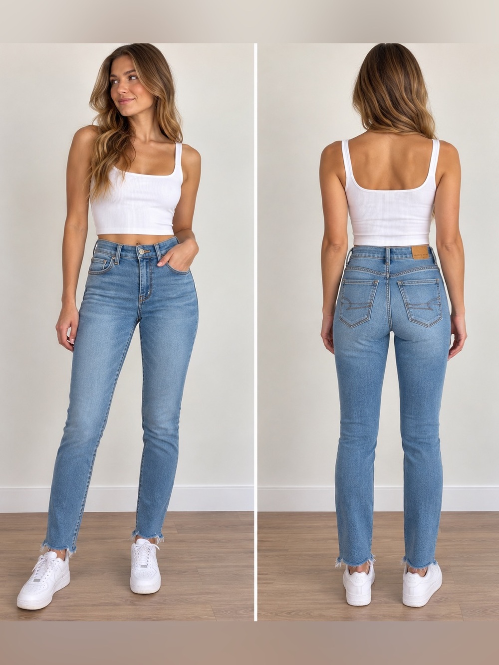 High-Rise Light Blue Women's Skinny Jeans